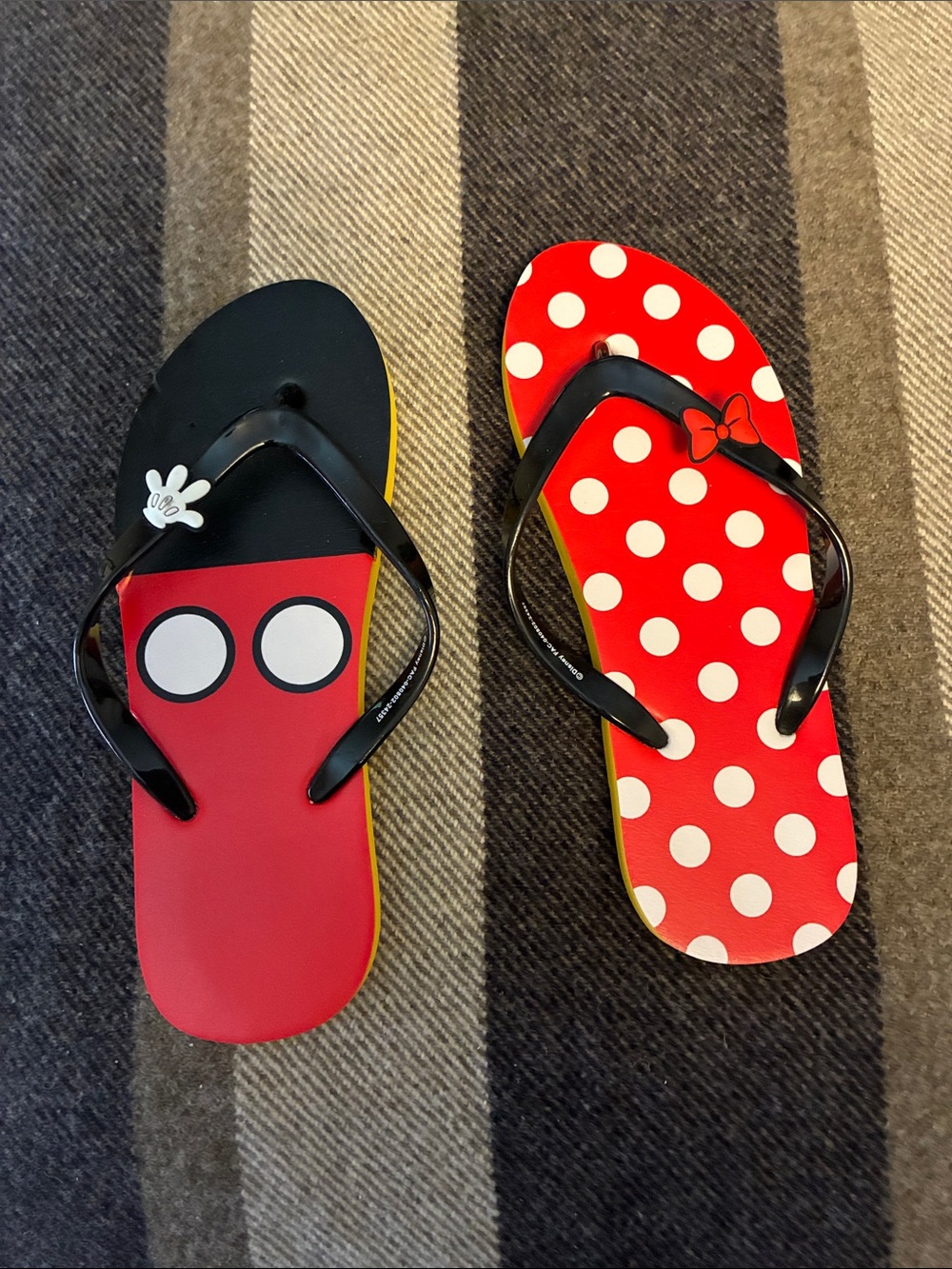 NWOT Mickey and Minnie Flip Flops